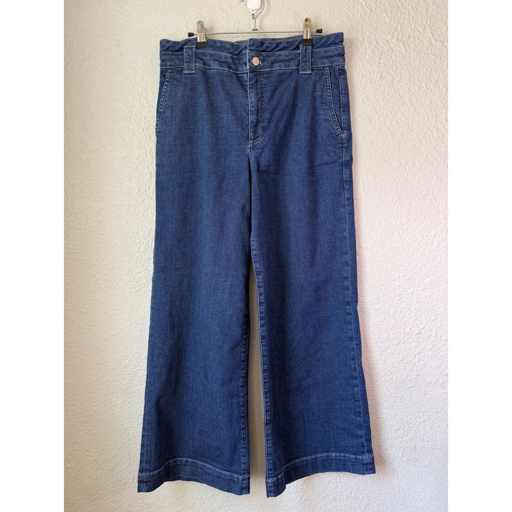J.Crew Womens Size 29 Dark Wash Wide Leg Trouser Jeans Blue‎ Denim